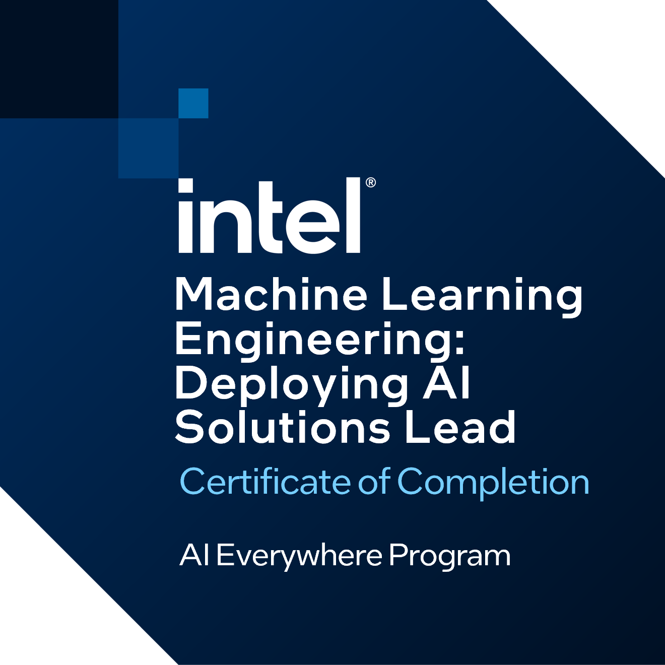 AI Everywhere - Machine Learning Engineering -Deploying AI Solutions Lead