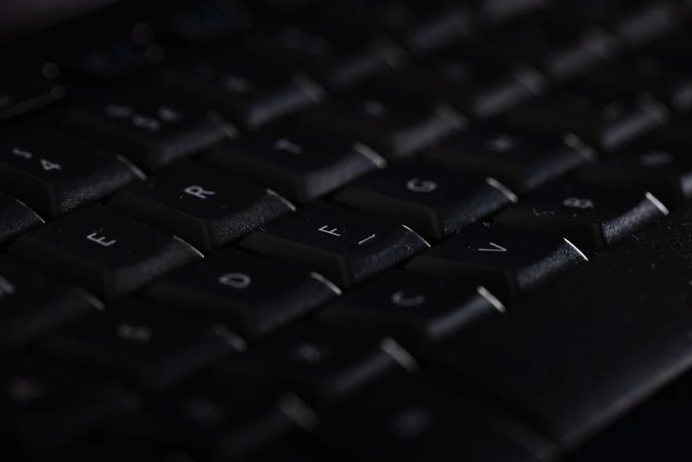 Close-up of a black keyboard-3