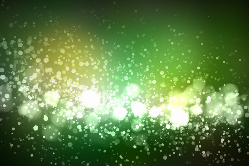 Green colour bokeh abstract light background. Illustration-1